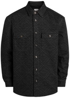 Casablanca Laser Monogram Denim Shirt Black