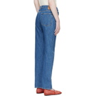 rag & bone Blue Harlow Full Straight Jeans