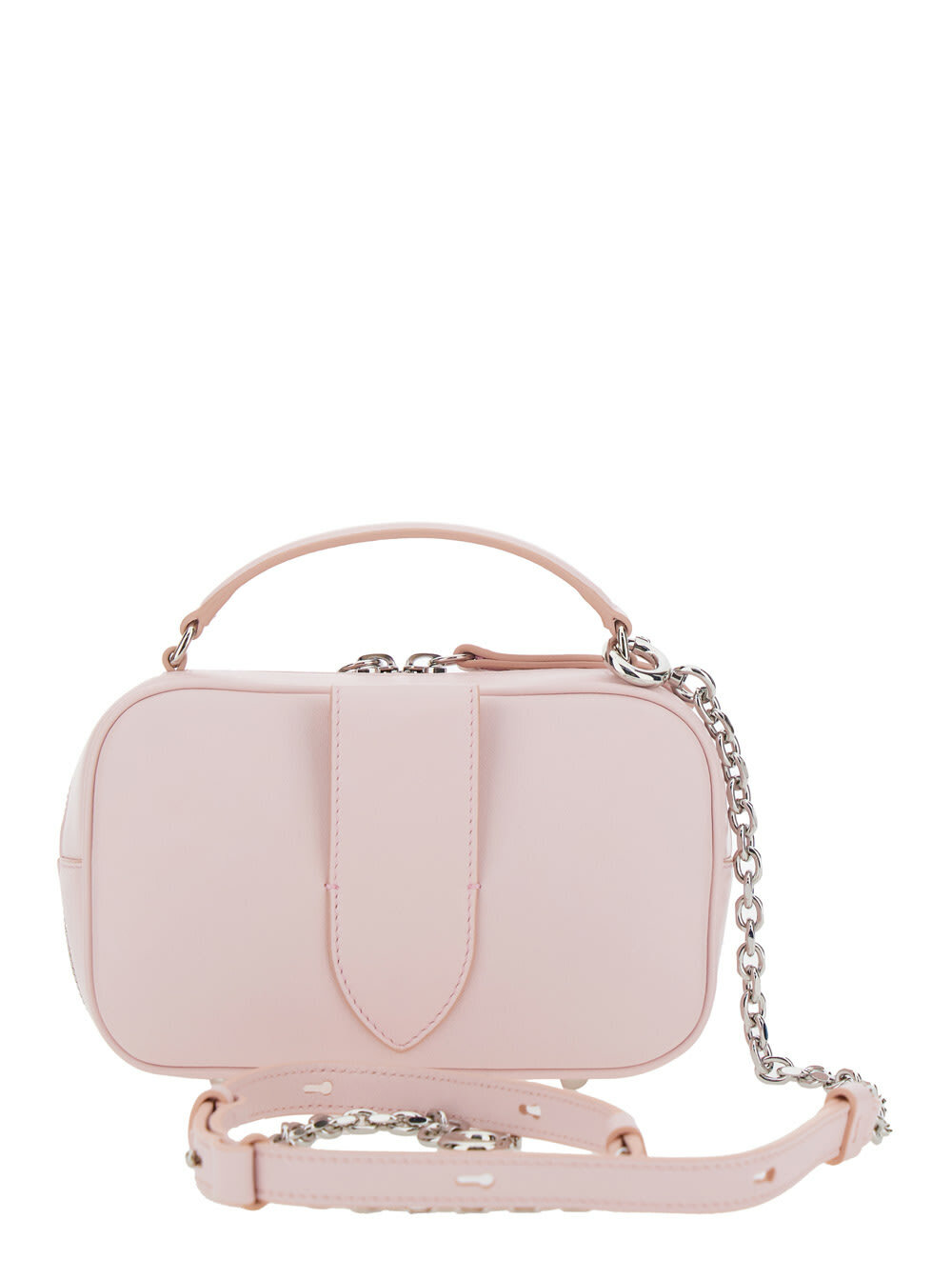 【関税＆送料込み】Maison Margiela 'Glam Slam' Pink Handbag Maison Margiela glam Slam Pink Handbag With Logo Plate And