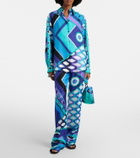 Pucci Vivara high-rise silk wide-leg pants