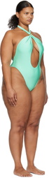 DOS SWIM SSENSE Exclusive Green Zora One-Piece Swimsuit