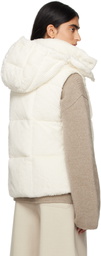 Moncler Off-White Luzule Faux-Fur Down Vest