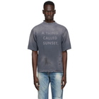 Palm Angels Grey Distressed Logo T-Shirt