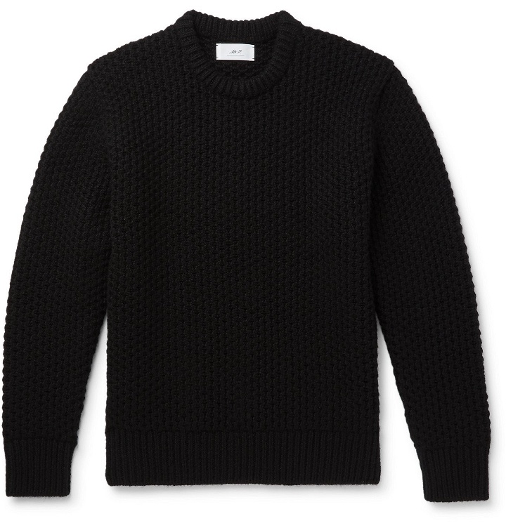 Photo: Mr P. - Textured-Cashmere Sweater - Black