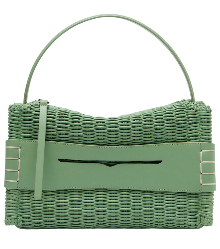 Photo: JW Anderson Loafer woven leather top-handle bag