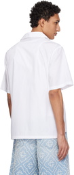 Casablanca White Collage D'Icones Graphiques Embroidered Shirt