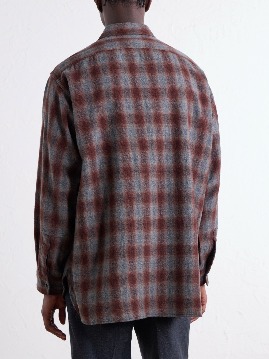 Kaptain Sunshine - Checked Wool and Alpaca-Blend Shirt - Red