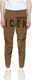 Dsquared2 Brown 'Icon' Skipper Trousers