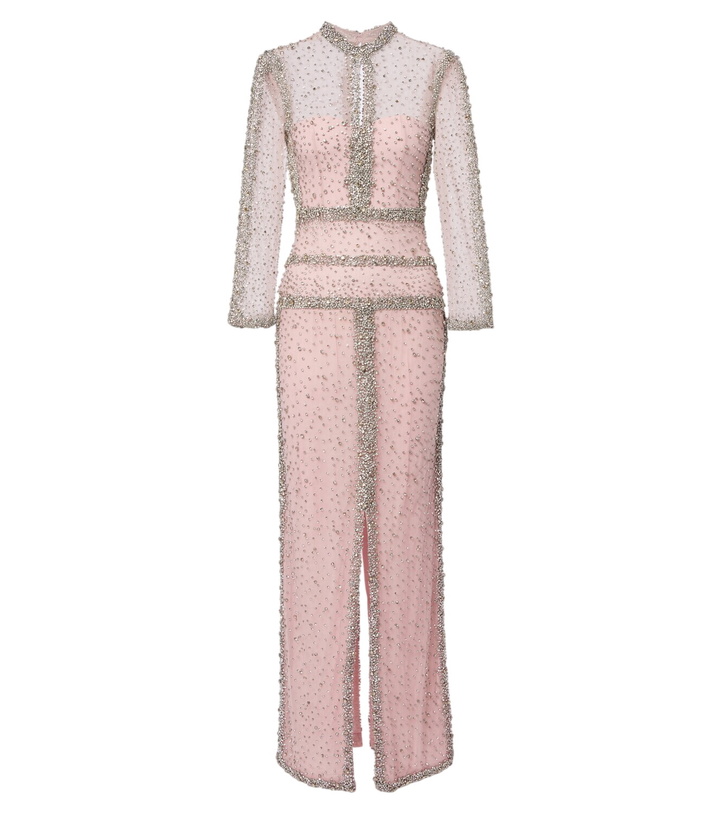 Photo: Costarellos Belina embellished tulle gown