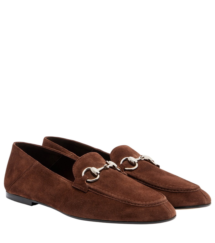 Photo: Gucci Jordaan Horsebit suede loafers