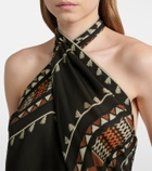Johanna Ortiz Ancestral printed silk georgette top