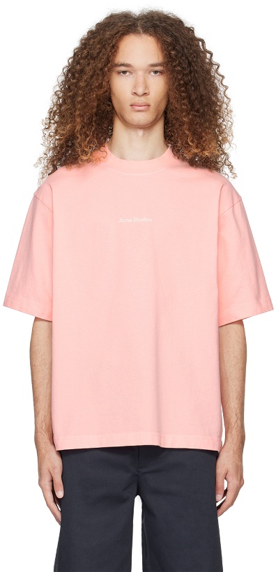 Photo: Acne Studios Pink Printed T-Shirt