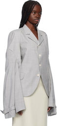 Comme des Garçons Gray Wool Tropical Blazer