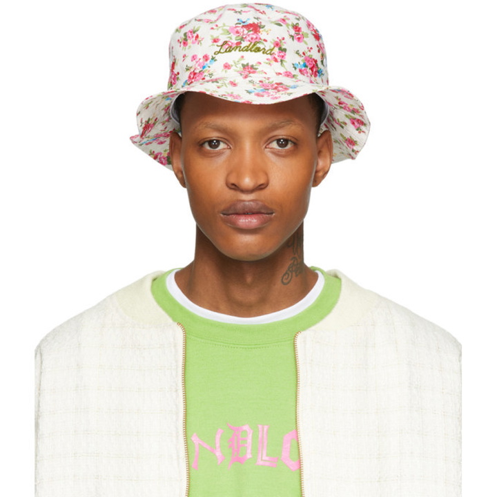 Photo: Landlord Off-White Floral Logo Bucket Hat