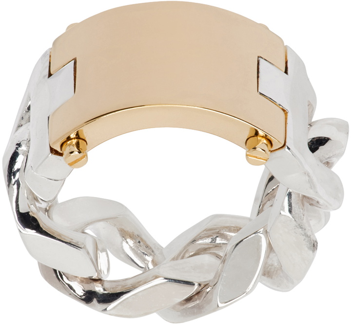 Photo: Bottega Veneta Gold & Silver Curb Chain Ring