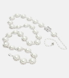 Magda Butrym Crystal-embellished faux pearl belt