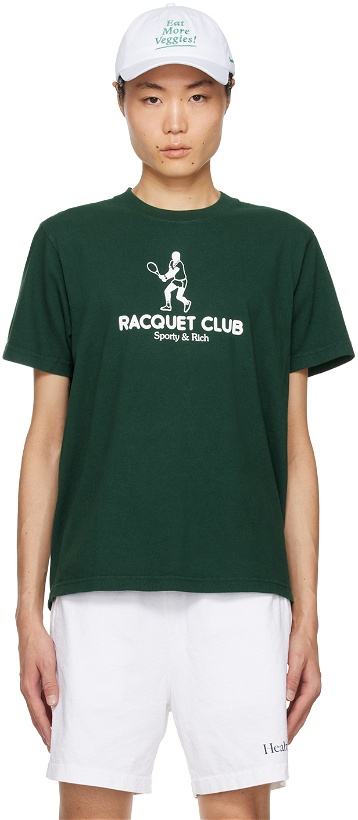 Photo: Sporty & Rich Green Backhand T-Shirt