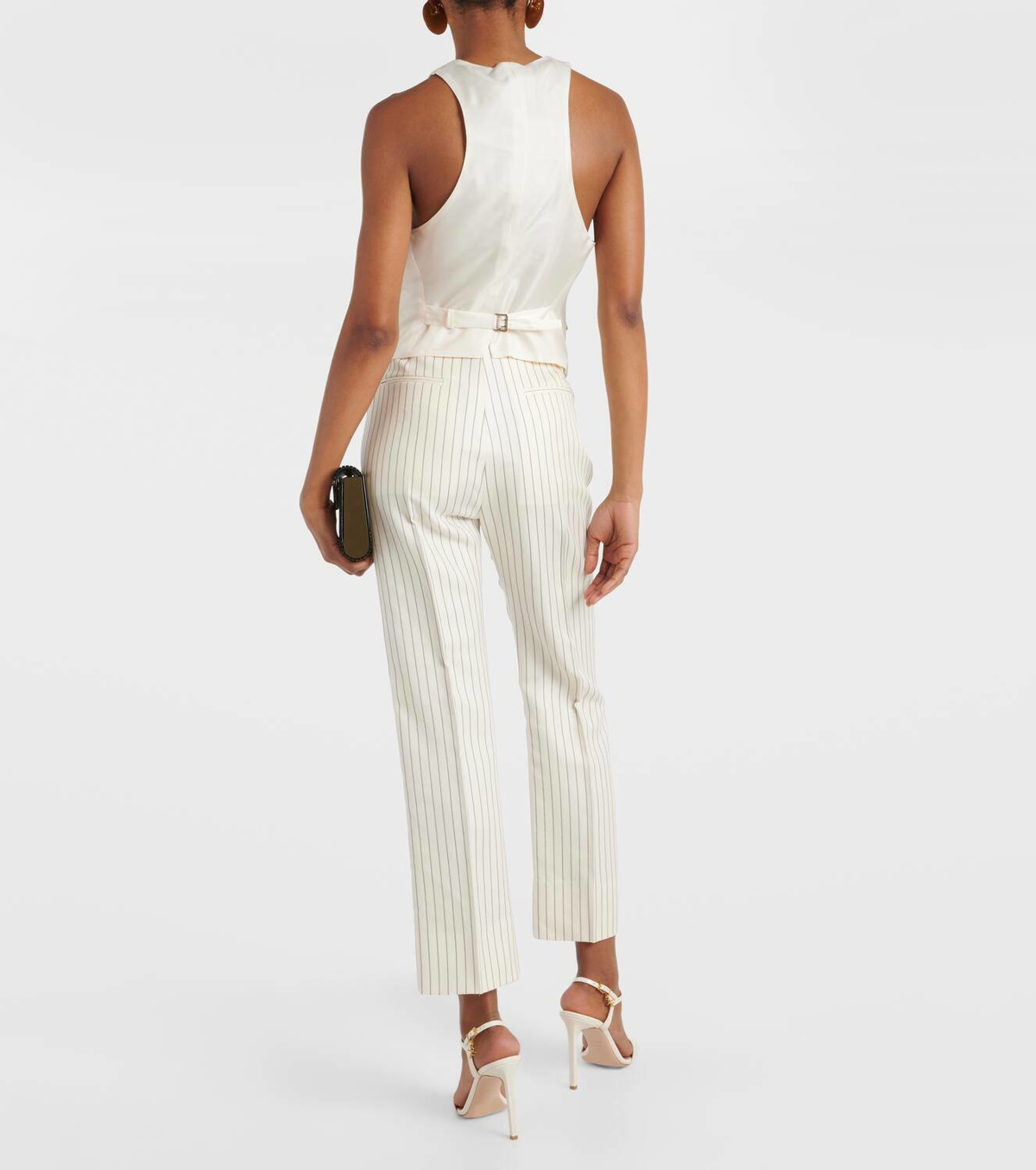 Tom Ford Pinstripe wool and silk-blend vest TOM FORD
