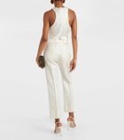 Tom Ford Pinstripe wool and silk-blend vest