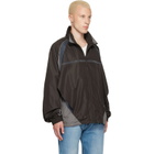 Maison Margiela Brown Contrast Panel Track Jacket
