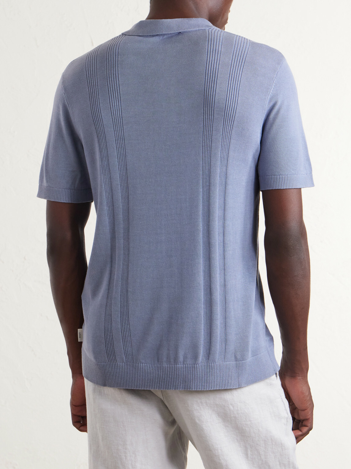 Onia - Knitted Polo Shirt - Blue