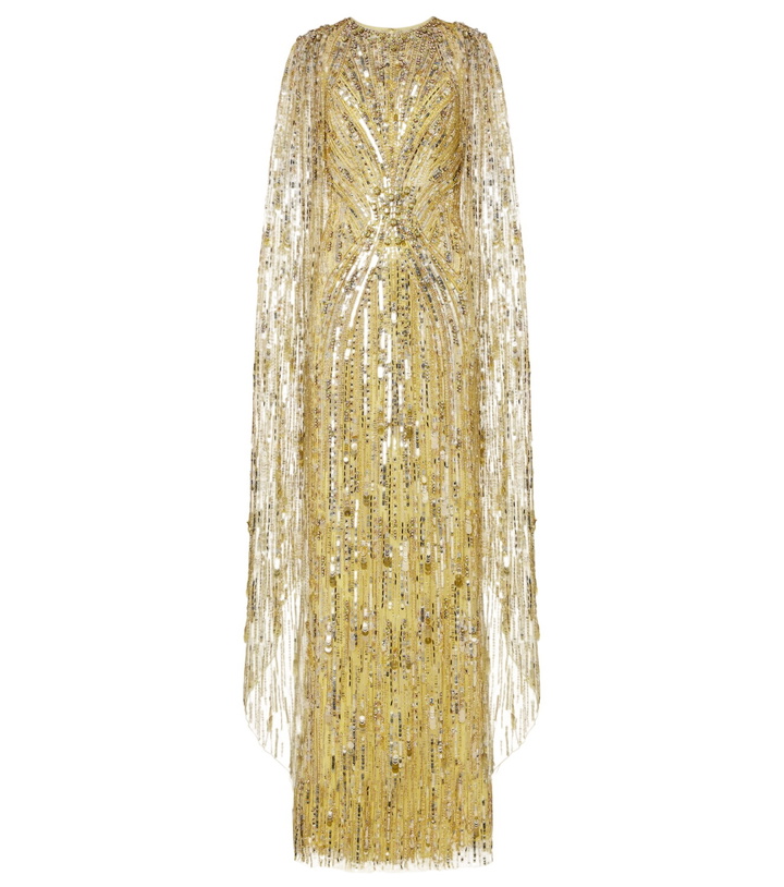 Photo: Jenny Packham Elio embellished caped gown