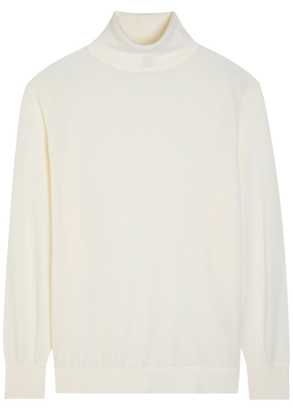 Photo: Toteme Turtle-neck Fine-knit Wool Jumper Ecru