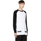 Off-White Black and White Brushed Diagonal Raglan T-Shirt