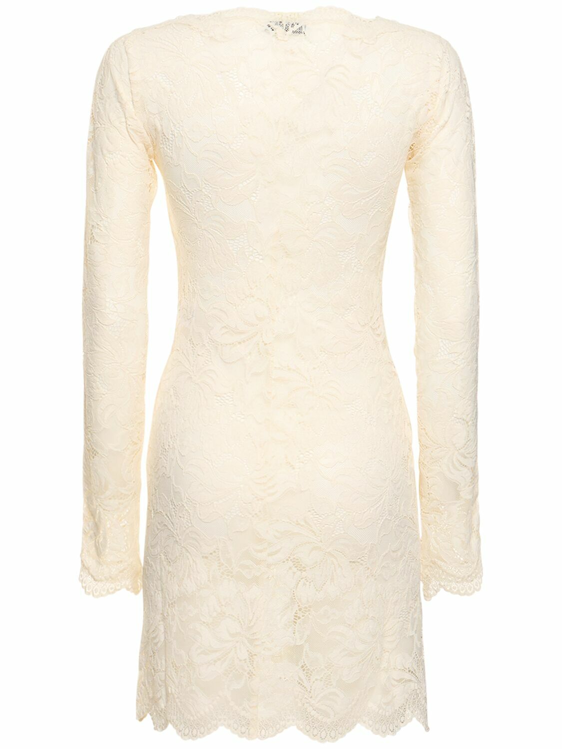 Pin-tuck Lace Mini Dress – L'AUBE BLANC
