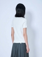Miu Miu Lace-Trim Logo-Patch T-shirt