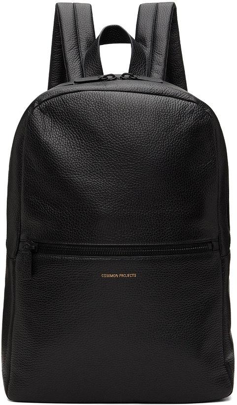 Photo: Common Projects Black Textured Simple Backpack