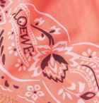 Loewe - Embroidered Printed Cotton Bandana - Men - Coral