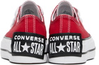 Converse Red Chuck Taylor All Star Lift Platform Sketch Low Top Sneakers