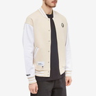 Men's AAPE Now Baseball Jacket in Beige