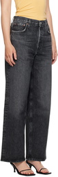 AGOLDE Gray Low Slung Baggy 30.5 Jeans