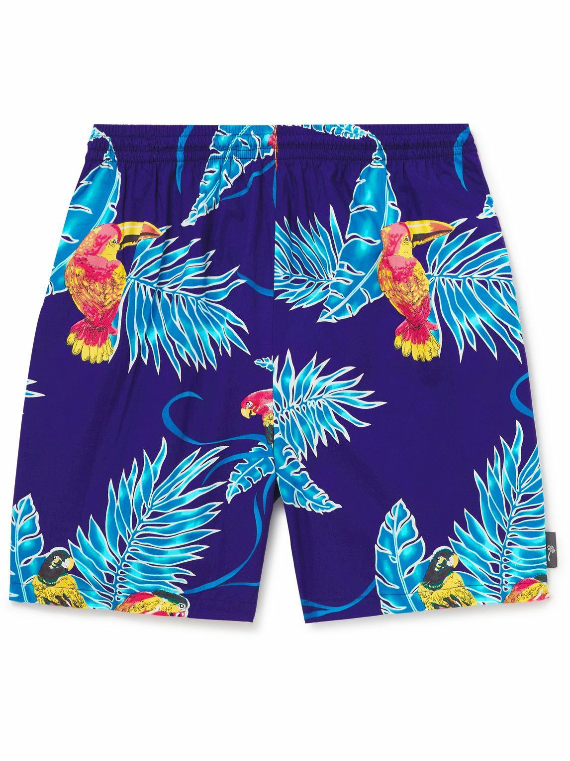 Photo: Go Barefoot - Tropical Birds Printed Cotton-Blend Shorts - Unknown