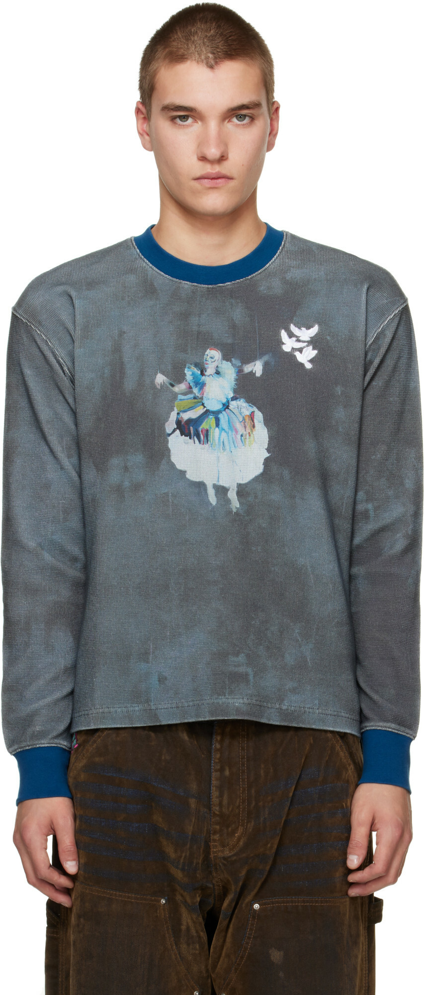 KidSuper Gray 'Puppet Master' Thermal Sweatshirt