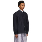 Jil Sander Navy Poplin Outdoor Jacket