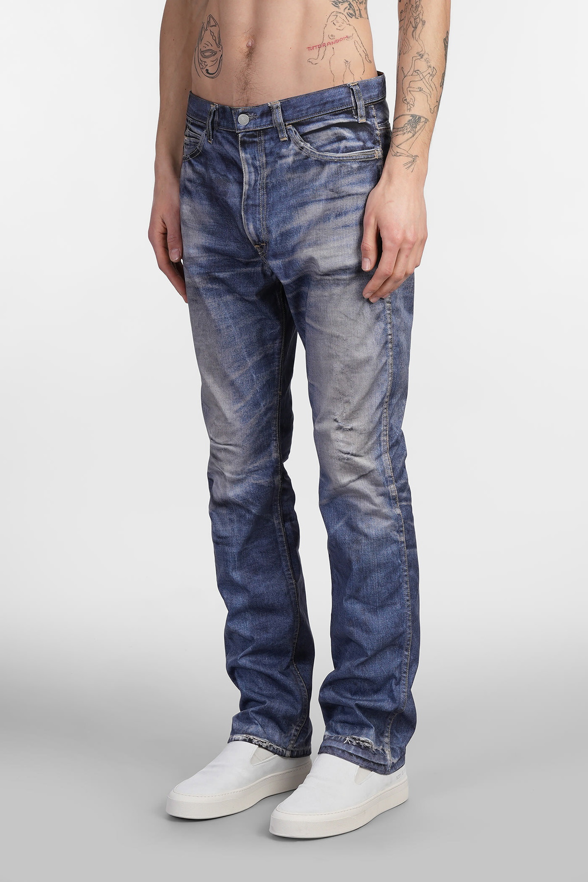 Junya Watanabe Jeans In Blue Nylon Junya Watanabe