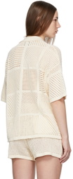 Nanushka Off-White Crocheted Ayaan Shirt