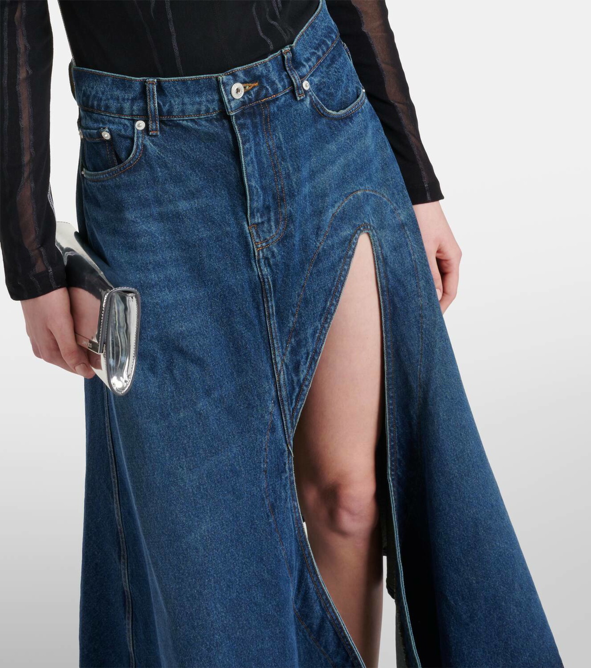 Y/Project Evergreen denim midi skirt Y/Project