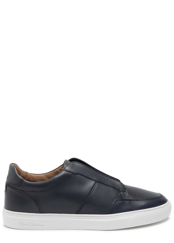 Photo: Oliver Sweeney Rende Panelled Leather Sneakers Navy