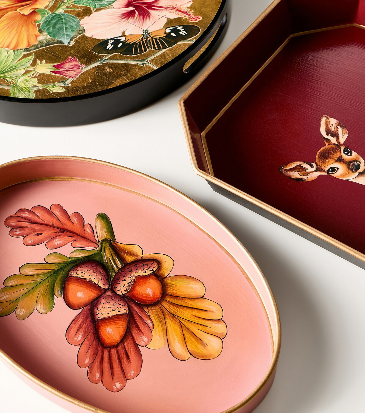 Les-Ottomans Flora iron tray