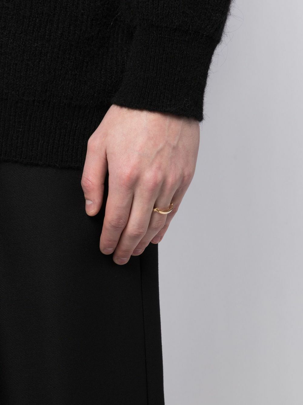 MAOR 18K Yellow Gold Caleum Link Band Ring