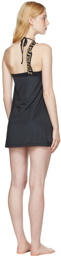 Versace Underwear Black Polyester Cover Up Dress