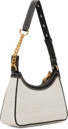 Balmain Beige Raffia B-Army Shoulder Bag
