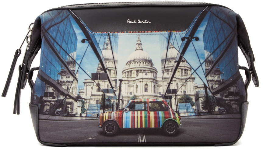 Paul Smith Printed Canvas 'Mini' Wash Bag Paul Smith