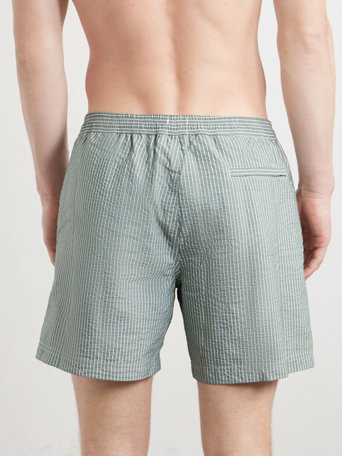 Sunspel - Straight-Leg Striped Swim Shorts - Green