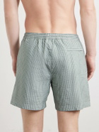 Sunspel - Straight-Leg Striped Swim Shorts - Green