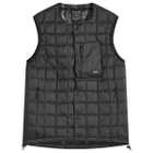 Taion Men's Mountain Crew Neck Light Down Vest in Black